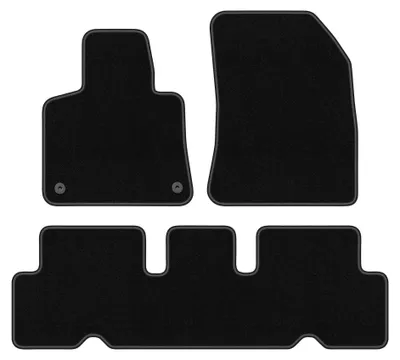 Obrázok produktu pre Velúrové autokoberce pre: Citroen C4 Grand Spacetourer 2013-2021 (5 miest) – sada 4 ks, čierne, na mieru – Wielganizator BASIC