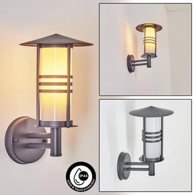 Produktbild von Latiano moderne Wandlampe aus Metall/Glas in Anthrazit/Milchglas