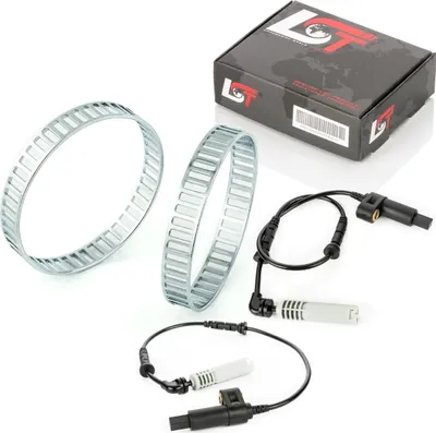 Produktbild von 2x ABS-Sensor und ABS-Ring Set Vorderachse 48 Löcher für BMW 3er E46 bis 09/2001