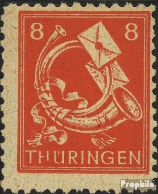 Produktbild von Briefmarken Sowjetische Zone (All.Bes.) 1945 Mi 96IV, gebrochenes H von THÜRINGEN (Feld 26) postfrisch Thüringen