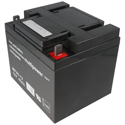 Produktbild von Multipower MP45-12 Akku mit M6 Schraubanschluss, 12 Volt 45 Ah
