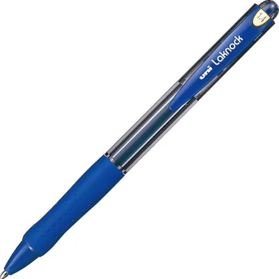 Image de stylo à bille rétractable uni-ball Laknock, bleu, extra large