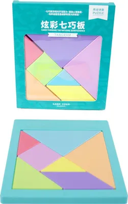 Obrázek produktu pro Barevné Tangram Tvary puzzle hračky mozek logické bloky Iq Vzdělávací hračky Teaser dárek pro děti