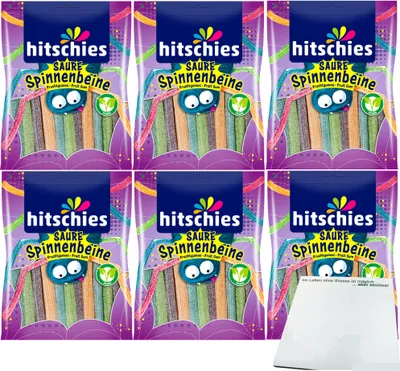 Produktbild von hitschler hitschies Saure Spinnenbeine 6er Pack (6x125g Packung) + usy Block
