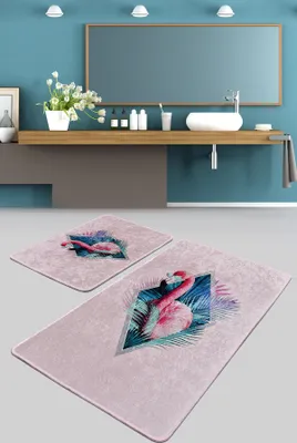 Produktbild von Bosdela Ovales 2-Teiliges Badezimmerteppich-Set, WC-Vorleger-SetRavinia