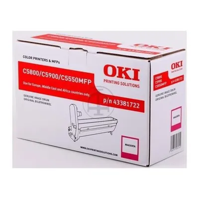 Obrázok produktu pre OKI 43381722, Originál, C5800, C5900, C5550MFP, 20000 strany, Laserová tlač, Purpurová, Čierna