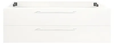 Produktbild von Differnz Somero Unterschrank - Badschrank mit 2 Schubladen - Breite 120 cm - Aussparung für Waschtischmöbel - Aus MDF - Vormontiert geliefert - Farbe Hochglanz Weiß