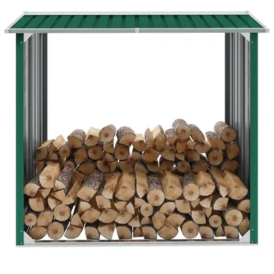 Immagine prodotto di Vidaxl Brennholzschuppen 172x91x154 cm zincato Stahlgrün