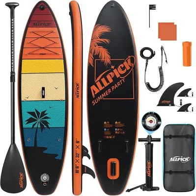 Imagen del producto de Tabla de paddle surf inflable, set de tabla SUP, capacidad de 200 kg