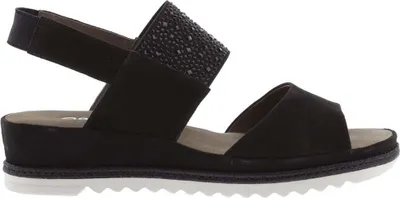 Produktbild von GABOR Damen Sandalen aus schwarzem Leder mit Plateau 37