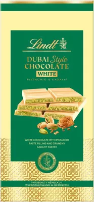Obrázek produktu pro Lindt Dubai Style Chocolate White 150g