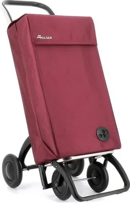Image de Chariot de courses Rolser 4 roues - Sbelta Mf - 4.2 - Bordéaux - Chariot de courses stable en aluminium avec sac en polyester imperméable de 44L