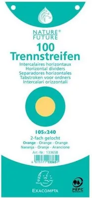 Image de EXACOMPTA 13365B EXACOMPTA Trennstreifen Premium, 105 x 240 mm, orange
