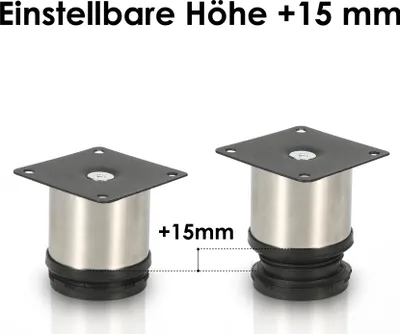 Obrázok produktu pre Jayseuw sada 4 nábytkových nôh stolové nohy podstavec základňa stolová základňa nábytok z nerezovej ocele, výška: 100 mm