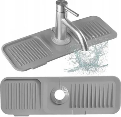 Obrázok produktu pre Univerzálna silikónová odtoková podložka pre drez/umývadlo 45X14 cm Brunbeste Bb-3329 Grey