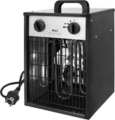 Productafbeelding van Elektrische Ventilatorkachel 3 kW - Bouwverwarming met Thermostaat en Ventilator