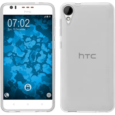 Produktbild von PhoneNatic Case kompatibel mit HTC Desire 825 - clear Silikon Hülle transparent + 2 Schutzfolien