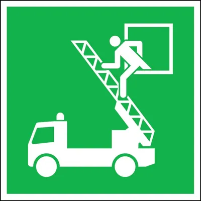 Produktbild von Fluchtwegschild Folie B200xH200 mm, Rettungsausstieg langnachleuchtend