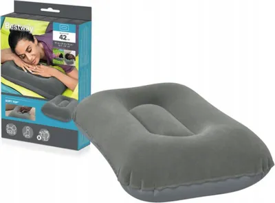 Produktbild von Beflocktes Camping Luftkissen Grau 42 cm Bestway