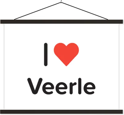 Produktbild von MuchoWow® Textilposter Ich liebe - Veerle - Mädchen 40x30 cm mit schwarzem Rahmen - Dekorationen