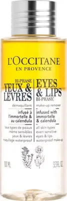 Obrázok produktu pre L'Occitane Eyes & Lips Bi-Phasic Make-up Remover, Ženy, 100 ml, Dvojfázový odličovač, Univerzálne, Výživný, Fľaša