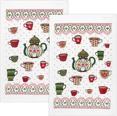 Obrázok produktu pre Kuchynské uteráky – sada 2 ks – 40 x 60 cm – červená, zelená
