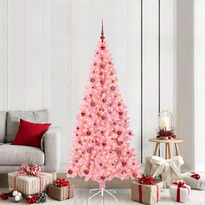 Zdjęcie produktu dla Maison Exclusive - Choinka świąteczna, różowa, 210 cm, wykonana z PVC