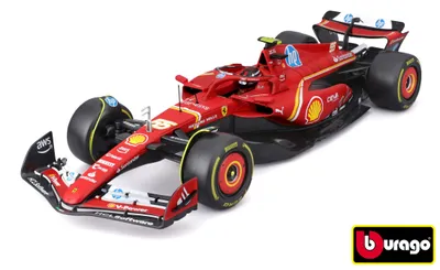 Imagen del producto de Bburago 1:18 Fórmula F1 Ferrari Scuderia Sf-24(2024) Nr.55 Carlos Sainz - Con Conductor Y Decorativo