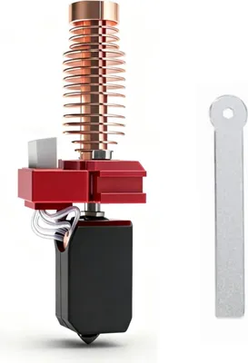 Produktbild von Hotend-Kit-Ersatz für Flashforge Adventurer 5M Pro 3D-Drucker, 0,4-mm-Düse aus gehärtetem Stahl, 48-W-Keramikheizung, Hot-End