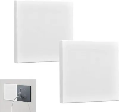 Obrázek produktu pro Zapuštěné krycí desky, 2 ks, 86 x 86 cm – kryt zásuvky – bílá – pro ne zásuvky nebo elektrické obvody