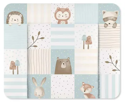 Produktbild von Julius Zöllner Wickelauflage Softy 75x75 Folie Waldfreunde