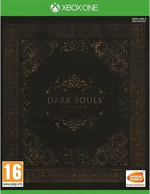 The cover of the Dark Souls Trilogy game for Xbox One.