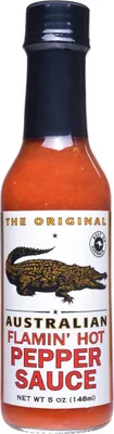 Produktbild von The Original Australian Flamin Hot Pepper Sauce 148ml mit Pfeffer & Chili