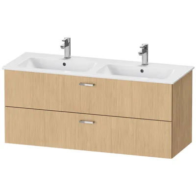 Image de Duravit XBase meuble sous-lavabo suspendu L:127,50 cm avec 2 tiroirs, XB613003030