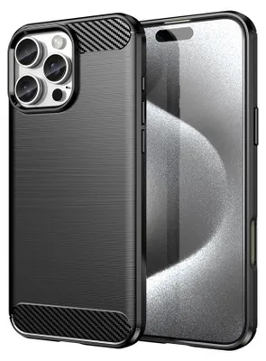 Zdjęcie produktu dla Etui z włókna węglowego do Apple iPhone 16 Pro ochronne etui na telefon komórkowy Etui na telefon komórkowy z TPU
