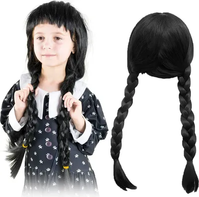Produktbild von Perücke Kunsthaar Weihnachtsbaum Karneval Cosplay Zöpfe Mittwoch Abschlussball
