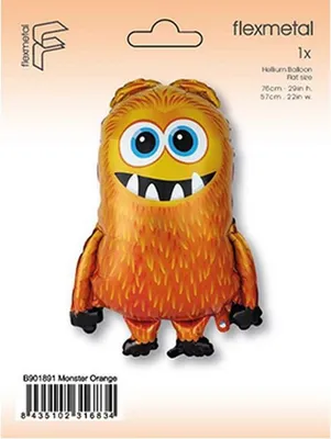 Produktbild von 24 FX Folienballon - Monster Orange (Packung)