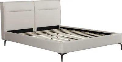 Immagine prodotto di Letto matrimoniale in tessuto di design "Moritz" - 160 x 200 cm - Beige