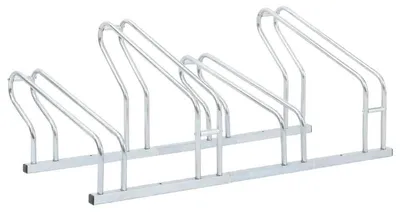 Produktbild von Fahrradständer, verzinkter Stahl, freistehend, Hellgrau