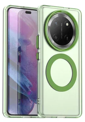 Produktbild von Für Honor Magic 7 Lite Candy Design Magsafe PC Hybrid TPU Schutz Hülle Cover Grün