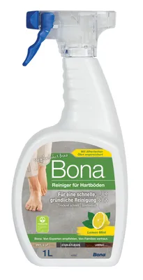 Produktbild von Bona Stein-, Fliesen- und Laminatreiniger 1 L, gebrauchsfertiger und streifenfreier Reiniger für Hartböden mit Zitronen-Minze Duft