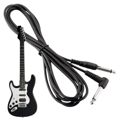 Produktbild von Gitarrenkabel - Instrumentenkabel - Für Musikproduktion - Für eine klare Klangwiedergabe - 3 Meter - Schwarz