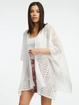 Produktbild von Orsay Weiße gemusterte Strickjacke für Damen 926103000000__UNI