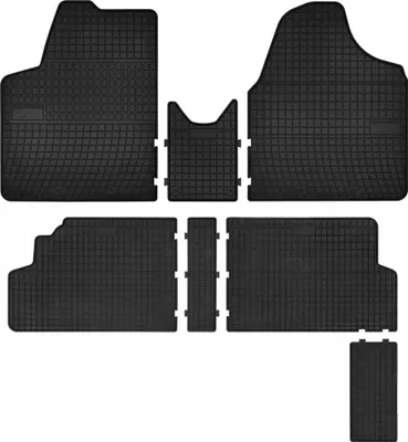Immagine prodotto di Tappetini auto in gomma adatto per Toyota ProAce I (2013-2016, furgone 2 file) neri, set 5 pz, con fissaggi