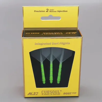 Produktbild von Integrierter Dartschaft und Flights L Eis/Grün 74mm 3er-Set