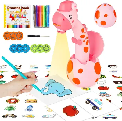 Produktbild von Zeichenprojektor für Kinder, Malwand, interaktive Zeichenfläche, Projektor, Zeichen- und Malspielzeug, Malwand für Kinder, Zeichenbrett, Spielset