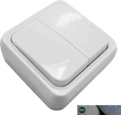 Obrázek produktu pro eDM 43166 Dvojitý povrchový spínač řady Onsen, vícebarevný