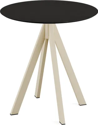 Produktbild von Infinity Terrassentisch Sand frame + Schwarz HPL Ø70 cm