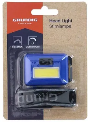Productafbeelding van Grundig Hoofdlamp 80 lumen | 2W COB LED | 3 lichtstanden | excl. 3x AAA
