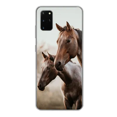 Produktbild von MuchoWow® Handyhülle Schutzhülle Hülle für Samsung Galaxy S20 Plus Pferde - Natur - Braun Silikon Softcase Handy Hülle - Hartschale